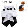 thumbnail image 2 of Camisa de esmoquin a rayas para perro, traje Formal, traje con pajarita, camisas elegantes para boda para mascotas, camisa con pajarita para boda de Príncipe y perro, 2 of 7