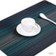 thumbnail image 1 of Manteles de mesa lavables resistentes a las manchas, tejidos de PVC, posavasos aislados, manteles individuales antideslizantes para comedor 6 piezas kenally ZHF0325, 1 of 5