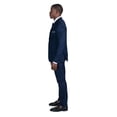 thumbnail image 4 of Slim Fit Men Suit Micro Textured Weave 2 Button Notch Collar AZAR 11812 (40 Regular Navy Blue 3 Piece Vested), 4 of 8