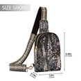 thumbnail image 2 of FORMRS Womens Crossbody Sling Bag Travel Daypack Shoulder Chest Backpack, Dark Flowers Pattern, 2 of 7