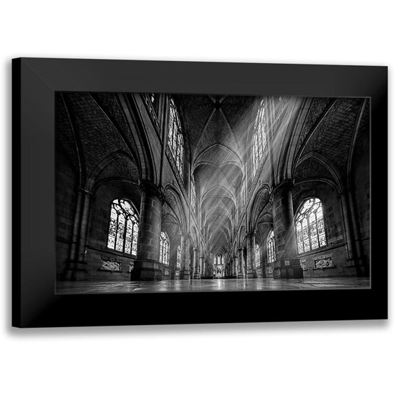 Carvalho, Jackson 14x10 Black Modern Framed Museum Art Print Titled - Old Church