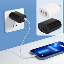 USB C Charger under $5! Cagogo USB C Wall Charger 65W 3 Port PD Power Adapter, Fast Charging Block for iPhone Samsung, Multi Port Type C Charging Station, Compact Travel Charger for Laptop Phone