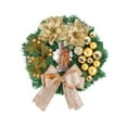 thumbnail image 2 of Corona navideña para puerta, Decoraciones navideñas, Guirnalda artificial para puerta de entrada, Oro 30cmx30cmx8cm, 2 of 9