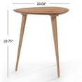 thumbnail image 5 of Naja End Table - Wood - Natural: Mid-Century Modern, Rubberwood, Guitar Pick Shape, 5 of 5