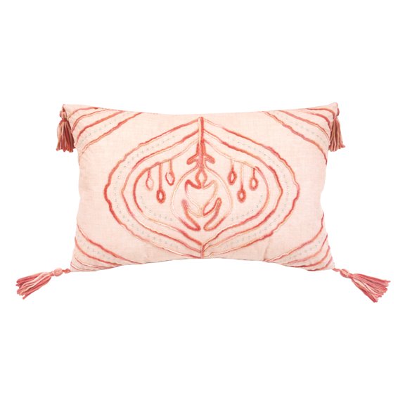 Lea Unlimited Tie Dyed Cardiff Rectangle Coral Accent Pillow