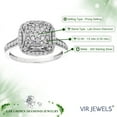 thumbnail image 6 of Vir Jewels 1/2 CTTW Lab Grown Diamond Ring in Sterling Silver Female Adult, 6 of 7