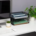 thumbnail image 2 of Stackable Metal Mesh Desktop File Organizer, 2 of 5