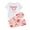 White#2, variant on Women's Valentine's Day Short Sleeve Sleepwear Set Elastic Waist Long Pajama with Love Print Lips 95% Polyester 5% Spandex Soft Knit Fabric S-XXL