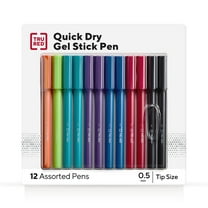 Staples TRU RED Quick Dry Gel Pens Fine Point 0.5mm Asst 12/Pack TR54473
