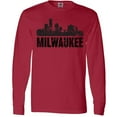 thumbnail image 3 of Inktastic Milwaukee Skyline Grunge Long Sleeve T-Shirt, 3 of 5