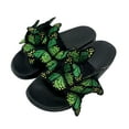 thumbnail image 2 of BLTIBY Women's Summer Flat Slide Sandals Casual Butterfly Sandals Summer Comfy Anti-Slip Open Toe Beach Slippers Green 39, 2 of 6