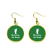 thumbnail image 1 of La medición de World Sports pasos Ear Dangle Golden Drop Earring Jewelry Mujer Unbranded M, 1 of 3