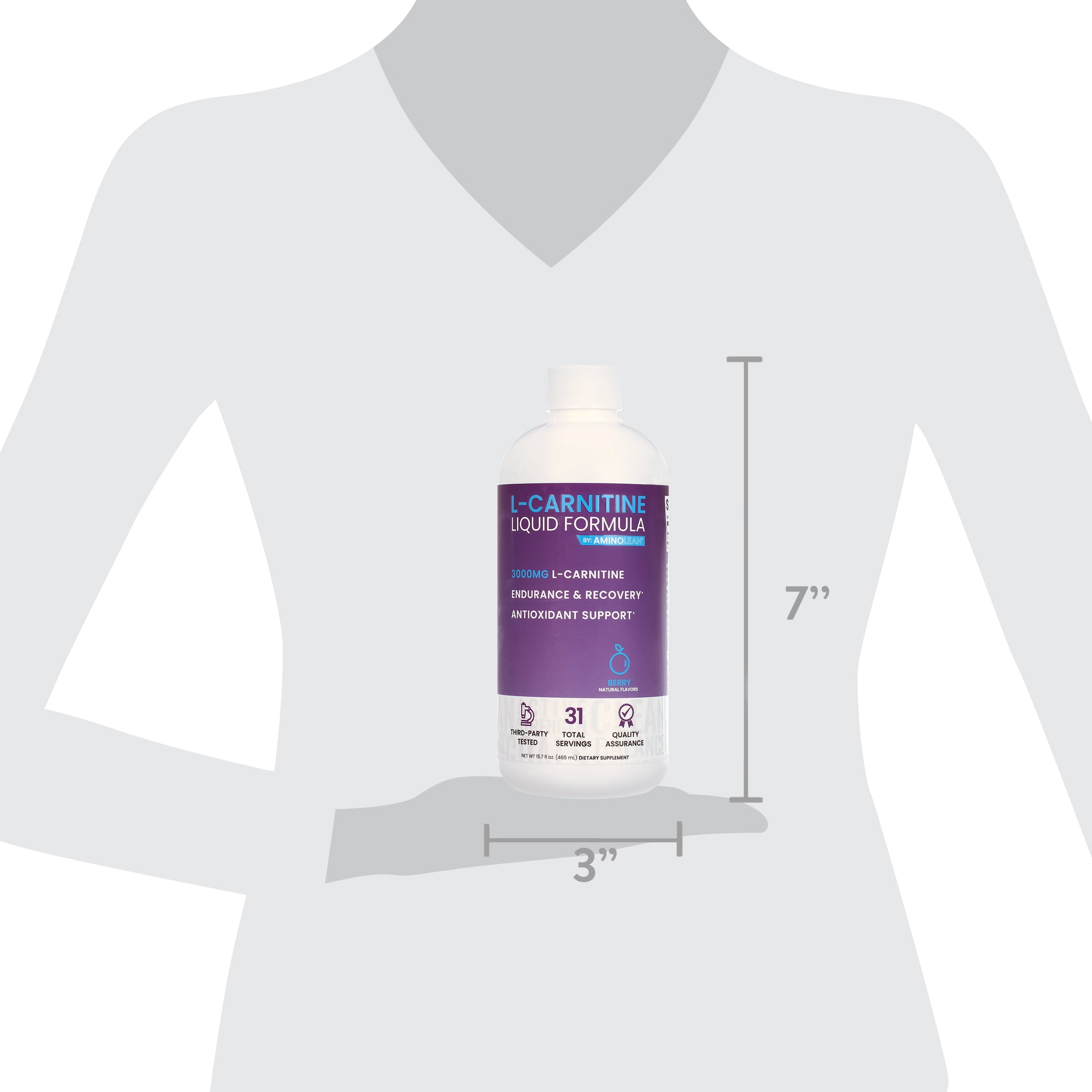 RSP Nutrition Liquid L-Carnitine Weight Management Formula, Berry, 16 fl  oz, 31 Servings