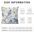 thumbnail image 5 of Flowers Birds Blue and White Throw Pillow Cover,Cushion Case Outdoor Decoration for Sofa Couch Farmhouse, 5 of 5