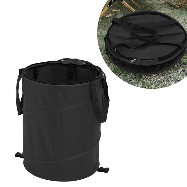 Camping Trash Cat, Tela Oxford Plegable 24 Galones Gran Capacidad Recipiente De Basura De Jardín Con Tapa Con Cremallera Para Picnic Al Aire Libre