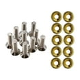 thumbnail image 2 of Junta de tornillos modificados para coche de 20 piezas, soporte para matrícula, acero inoxidable y aluminio Oro kusrkot Junta de tornillos de coche, 2 of 6