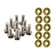 thumbnail image 2 of Junta de tornillos modificados para coche de 20 piezas, soporte para matrícula, acero inoxidable y aluminio Oro kusrkot Junta de tornillos de coche, 2 of 6