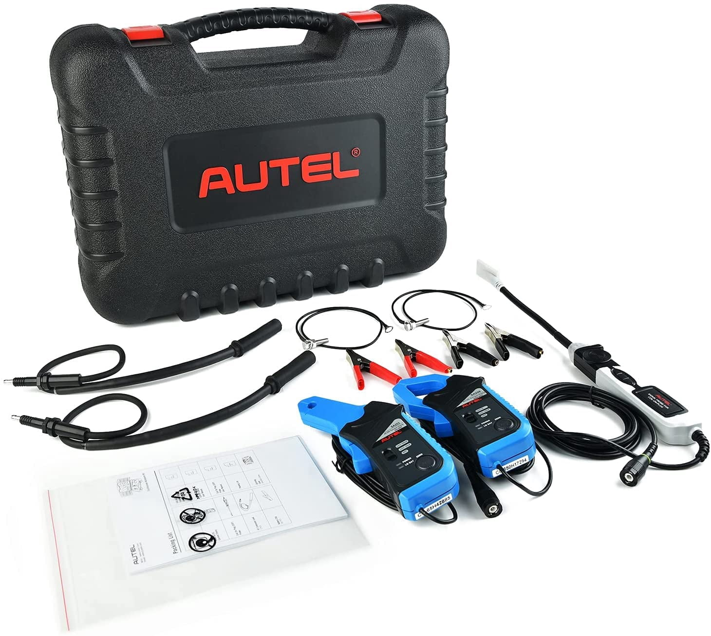 Autel MaxiSYS MSOAK Oscilloscope Accessory Kit Compatible With MaxiFlash VCMI, MS ULTRA, MS919 and MP408, Includes 65A/650A AC/DC Current Clamp, Coil on Plug Probe, HT Extension Lead and Battery Clip