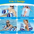 thumbnail image 3 of SHAR 2 Pcs Inflatable Pool Mattress (Blue and Orange) Adult Toy 4 in 1 Inflatable Pool Accessories Pool Hammock, 3 of 5