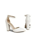 thumbnail image 5 of BURUDANI Women's Coco High Heels Chunky Block Pumps Pointed Closed Toe Ankle Strap Dress Shoes, 5 of 7