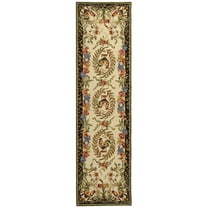 SAFAVIEH Chelsea Serenity Rooster Wool Runner Rug, Cream/Black, 2'6" x 6'