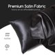 thumbnail image 2 of 1 Pair, Solid Color Faux Silk Satin Pillowcase, Household Bedding, Envelope Pillowcase, 2 of 5