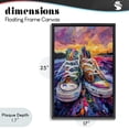thumbnail image 4 of Stupell Industries Contemporary Vibrant Sneakers at Sunset Black Floating Frame Canvas Art, 17 x 25, by Creative Studio, 4 of 8