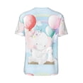 thumbnail image 3 of Balery Cute Elephant Baseball Jersey for Men Casual Button Down Shirts Short Sleeve Active Team Sports Uniform-4X-Large, 3 of 9