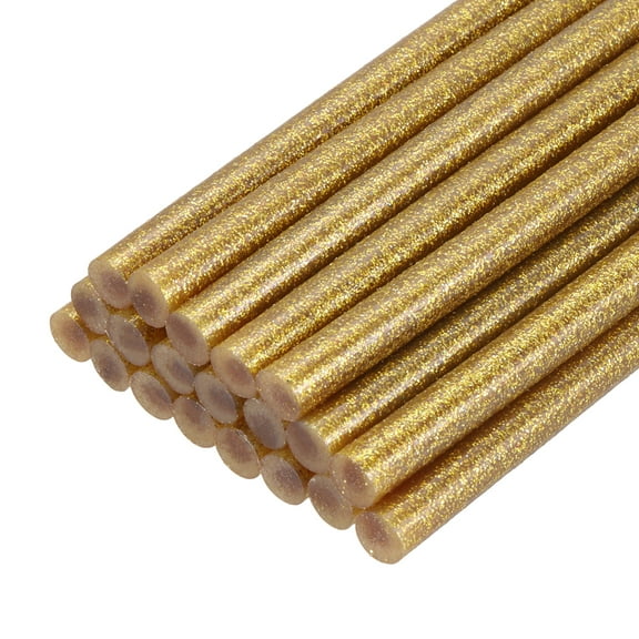 Hot Glue Sticks for Glue Gun, 20 Pcs Colored Hot Melt Adhesive Bulk Sticks for DIY Craft Projects Art Decoration Home Repairs, Golden (3.9" x 0.28")