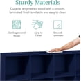 thumbnail image 6 of Bookcase 8-Cube Storage Organizer, 11in Shelf Opening, Bookshelf, Toy Storage, Customizable w/ 3 Removable Back Panels - Navy, 6 of 8