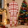 thumbnail image 4 of Mens Christmas Sleepwear Set Xmas Shirt and Pants Plaid Print Pajama Set Lightweight Nightwear Relaxed Fit Loungewear, 4 of 5
