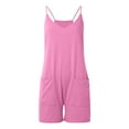 thumbnail image 2 of Women's Casual Summer Rompers - Spaghetti Strap Jumpsuit with Pockets - Loose Fit - Vacation/Beach - S-XXL, 2 of 5