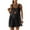 Black, variant on QUYUON Women Summer Cutout Mini Dresses Shorts Sets 2 Piece Outfits Solid Color Scoop Neck Sleeveless Tank Dress Ruffle Pleated A-Line Short Dress for Beach Vacations Club Party Dress Red L
