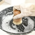 thumbnail image 6 of 1Pc Bamboo Dish Brush with Holder - Natural Dish Scrub Brush for Cleaning Dishes,Fast Dry Design Kitchen Dish Brush for Sinks & Pots,Durable Scrubber Cleaning Set for Cleaning Pots,Pans & Vegetables, 6 of 9