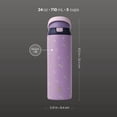 thumbnail image 6 of TAL 24oz Stainless Steel 2-in-1 Straw and Chug Water Bottle with Push Lid, Purple Flowers, 6 of 11
