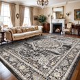 thumbnail image 1 of Alfombra lavable YOUFORTONG 254x427 cm, antideslizante, con estampado floral, 1 of 6