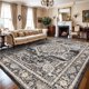 thumbnail image 1 of Alfombra lavable YOUFORTONG 254x427 cm, antideslizante, con estampado floral, 1 of 6