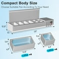 thumbnail image 3 of Ice Food Serving Display Container,59’’Countertop Refrigerated Condiment Station with Auto Defrost & Digital Controller and LED Display,Food Display Rack Organizer for Buffet, 3 of 7