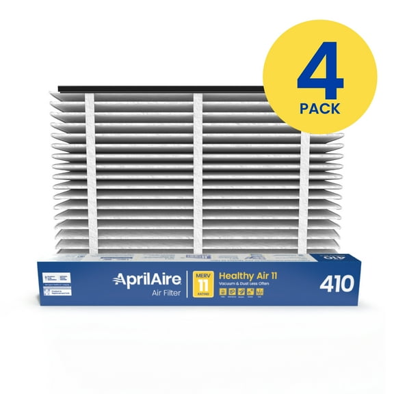 Aprilaire 410 MERV 11 Air Filter, Pack of 4, Compatible with Aprilaire Whole Home Air Purifiers