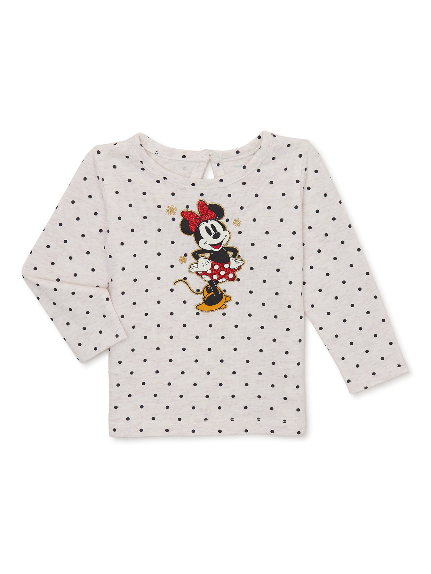 Disney Minnie Mouse Baby Girl Top, Pinafore and Tights Outfit Set, 3-Piece, Sizes 0/3-24 Months