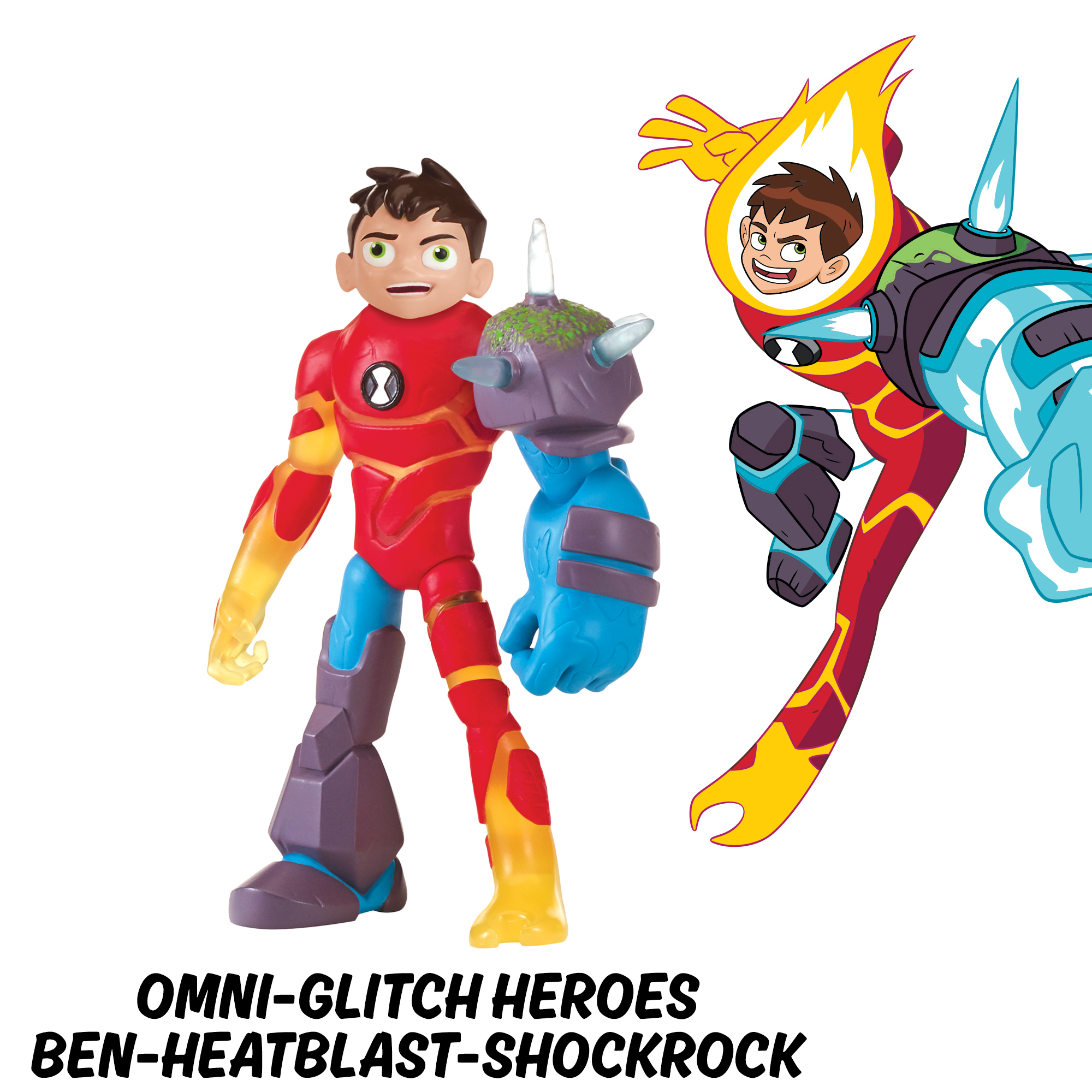 Omni-Glitch Heroes: Ben-Heatblast-Shock Rock - image 2 of 5