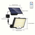 thumbnail image 4 of Una sola lámpara solar para exteriores equipada con modo de sensor de movimiento, con 126 luces LED. Esta lámpara de pared es adecuada para porches y jardines, ofrece tres modos de iluminación,, 4 of 10