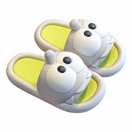 

Pejock Boys Girls Shower Slides Cute Cartoon Non-Slip Open Toe Sandals Summer Kids Shoes Three-dimensional Mouldmaking Indoor Non-slip Soft-soled Slippers 1-10Years