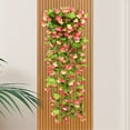 thumbnail image 6 of Hanging Baskets with Artificial Flowers for Plants Outdoor Indoor, Faux Silk Morning Glory Vines, Faux Green Plant Arrangement for Garden Patio Spring Summer Decor(Pink), 6 of 6