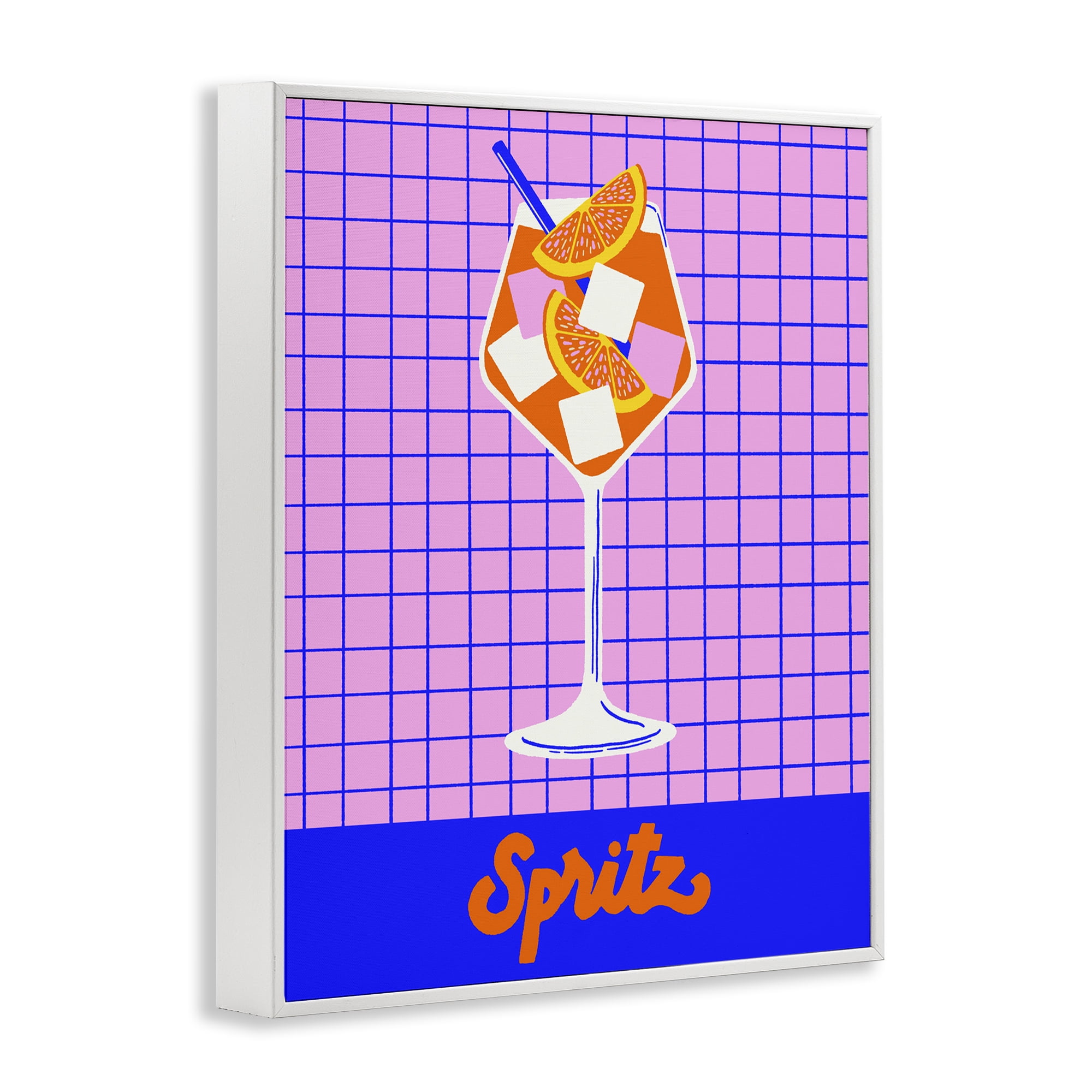 Stupell Industries Colorful Summer Spritz Drink White Framed Giclee Art, design by Indira Prieto | IndySign