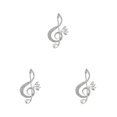 thumbnail image 1 of Sonducket Women Music Note Brooch Pin Rhinestone Jewelry Decorations Alloy Suit Decor Breastpin Overcoat for Dating Party Jewelries Type1, 1 of 6