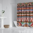 thumbnail image 2 of Earthy Boho Inspired Curtain 72x72 Inches Quick-Drying Polyester Fabric with Plastic Hooks for Tribal Bathroom Look, 2 of 5