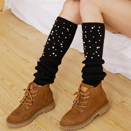 

SHUDAGENG Compression Stockings for Women Girls Ladies Women Thigh High OVER the KNEE Socks Long Solid Stockings Warm Black One Size【Buy Two Get One Free】