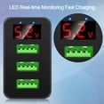 thumbnail image 1 of Cargador USB portátil de 3 puertos Pantalla digital Adaptador inteligente Enchufe de EE. UU. (Negro) Tmvgtek 3qr5bv5dx7yb3yc1D01, 1 of 6