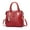 Red, variant on Fashion Top Handle Satchel for Women Detachable Strap Leather Handbags Purses Zipper Compartments Crossbody Shoulder Tote Bag Black
